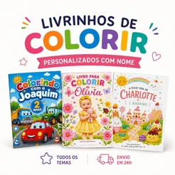 Kit Livrinhos para Colorir PERSONALIZADO lembrancinha- Acabamento Premium- Fazemos TODOS os temas - ENVIO RÁPIDO