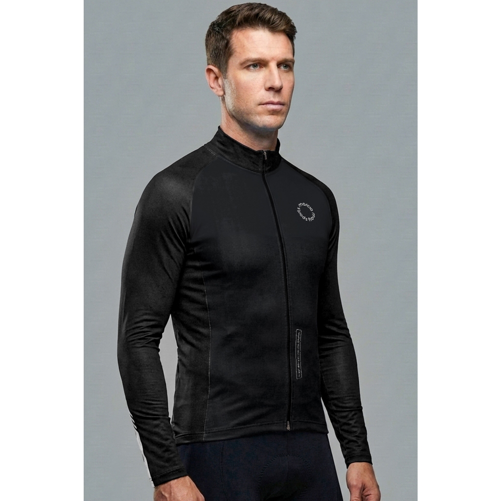 Camisa Ciclismo Masculina Manga Longa Peluciada Para Inverno Frio Slim | Marcio May Sports