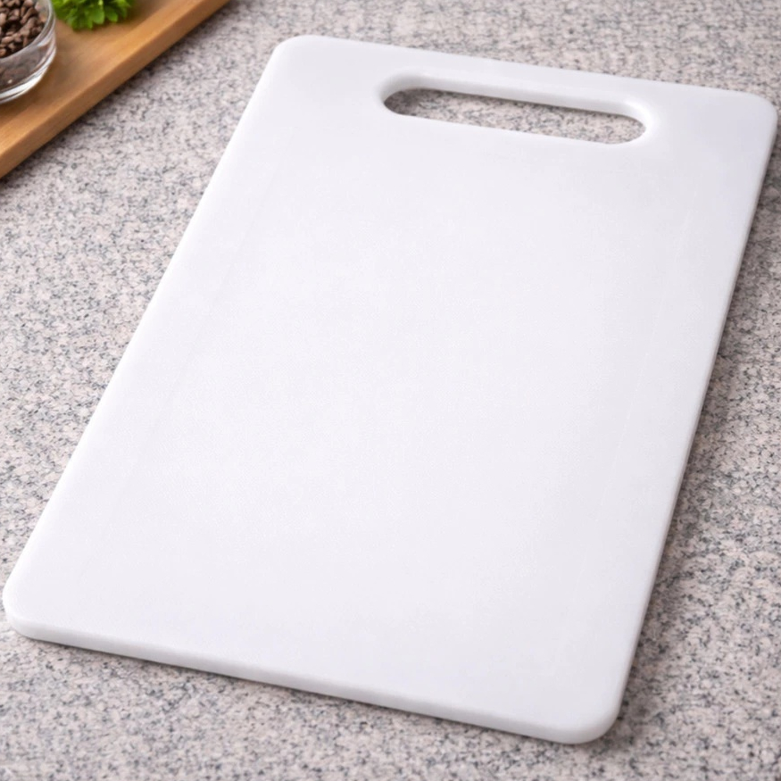 Tábua De Corte Carne Churrasco Cozinha Pvc Branca Higiênica