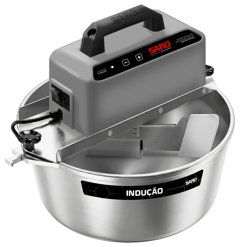 Panela Misturadora de Indução Automática SARO G3 10 Litros Inox Bivolt