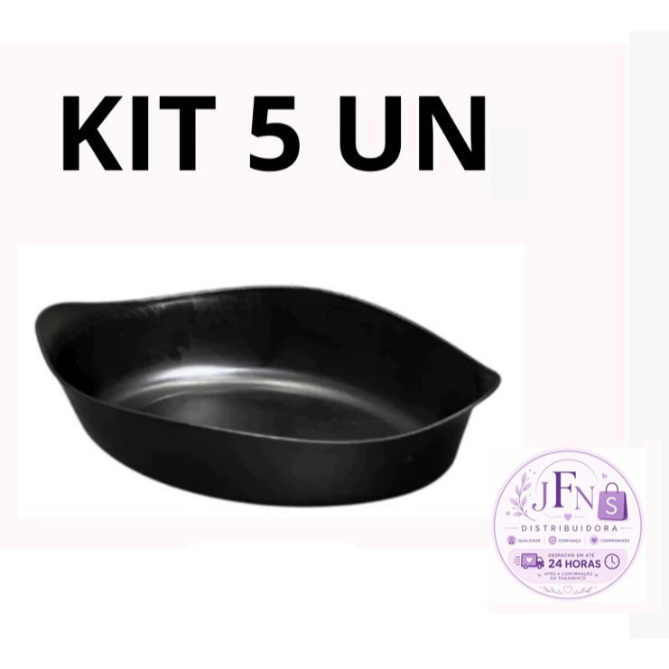 Kit c/ 5 Petisqueiras Plástico Preta Rosa Branca Vermelha p/ Lanchonete Bar Barquinha Canoa Resistente- Petiscos Porções