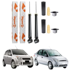 PAR AMORTECEDOR TRASEIRO FIESTA 2003 A 2014 ORIGINAL COFAP + KIT