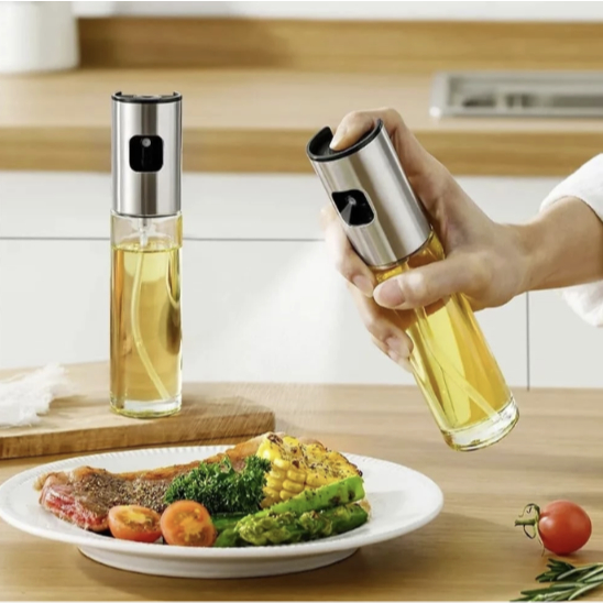 Kit 2 Galheteiro Spray de Vidro Azeite Vinagre Multiuso 100ml C01
