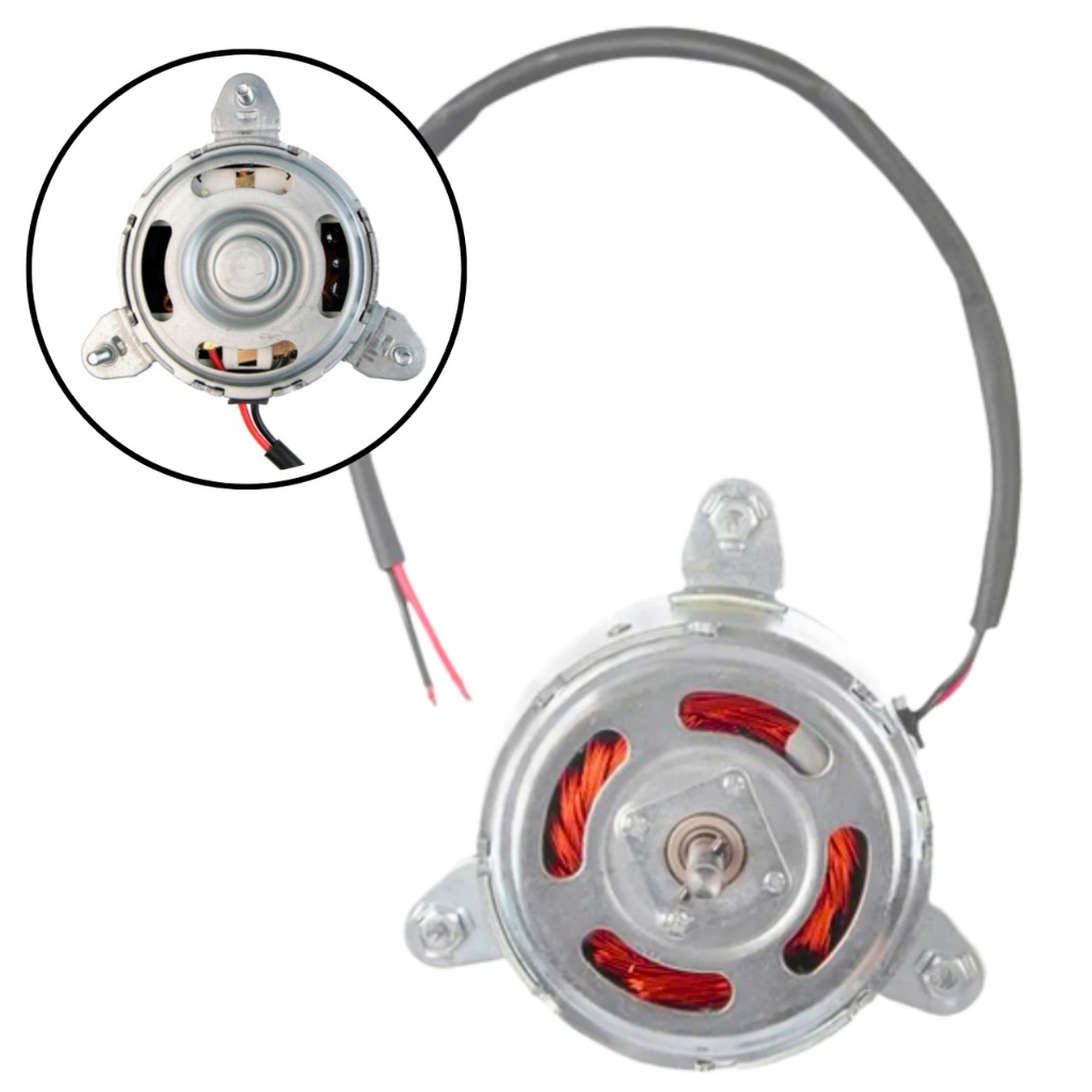 MOTOR DO ELETROVENTILADOR UNIVERSAL 12V - COM PINO REMOVÍVEL