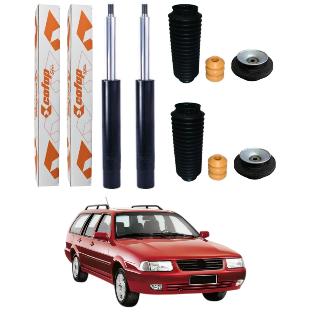 PAR AMORTECEDOR DIANTEIRO SANTANA QUANTUM 1997 A 2002 COFAP + KIT