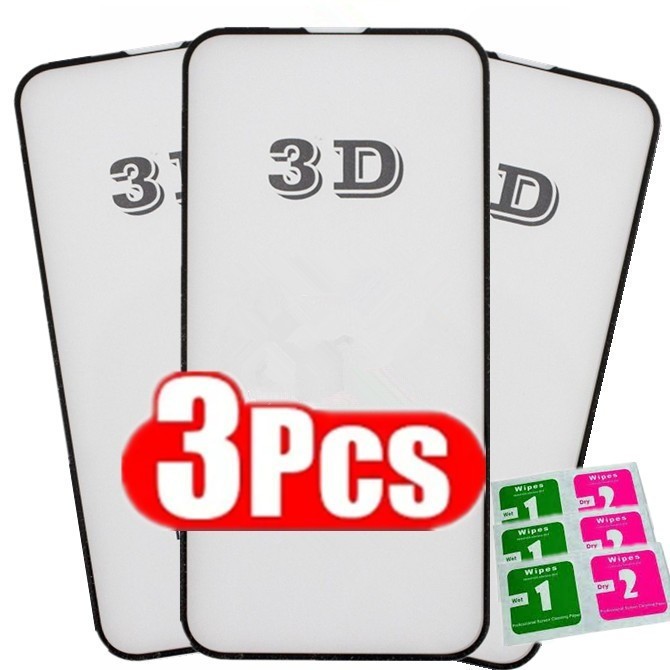 KIT 3PCS Película 3D De vidro Para Samsung A11 A12 A13 A14 A15 A22 A23 A24 A25 A31 A32 A33 A34 A53 A54 A71 A72 A73