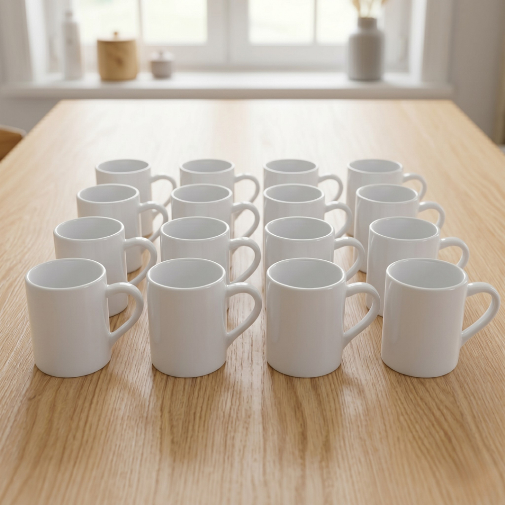 Caneca de Porcelana Chocolate Branca 300 ML Porcelana Branca Lettering Personalizada faça orçamento
