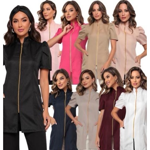 Jaleco Feminino Várias Cores  Mara + Turbante Gardenia Uniformes