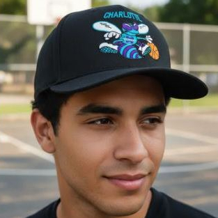 Boné Aba Meia Curva e Curva Bordado Charlotte Snapback Streetwear Ajustável Retro