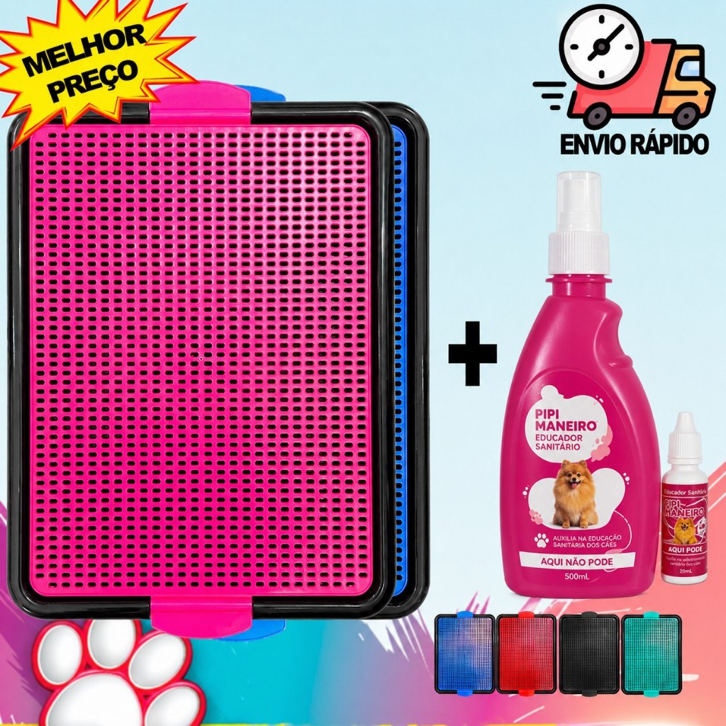 Sanitário para Cachorro com Tapete Higiênico