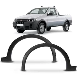 Par Alargador Paralama Strada Adventure Working 2002 A 2007 Moldura Dianteira Preto Texturizado