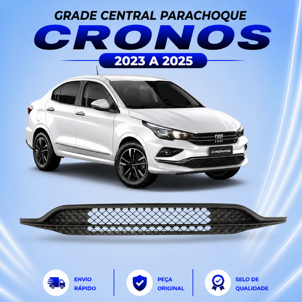 Grade Central Parachoque Cronos 2023 2024 2025 Preto Fosco