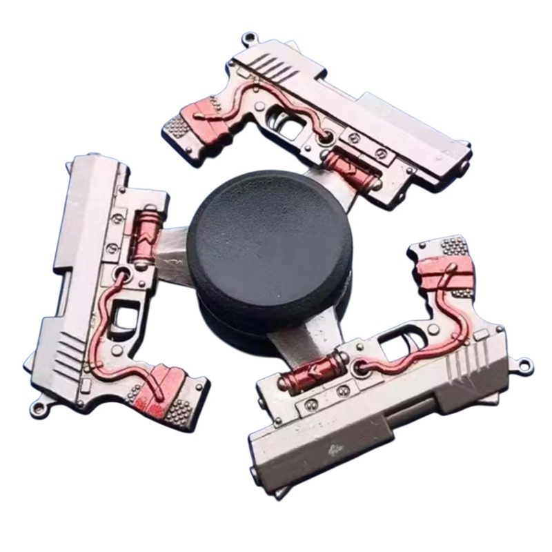 Hand Spinner Brinquedo Aço Fosco Machine Silver Gun