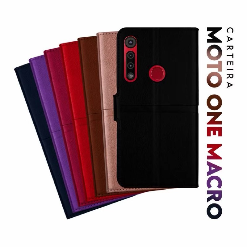 Capa Carteira Flip Celular Proteção completa 360 Fecho magnético ONE MACRO G8 PLAY MOTOROLA