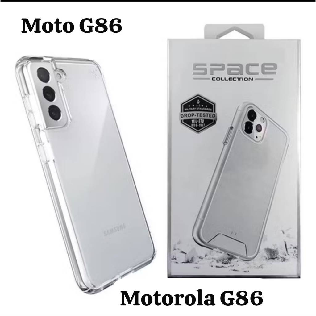 CAPA CAPINHA SPACE COLLECTION TRANSPARENTE P/MOTOROLA MOTO G86 ANTISHOCK PROTEÇÃO TOTAL RESISTENCIA