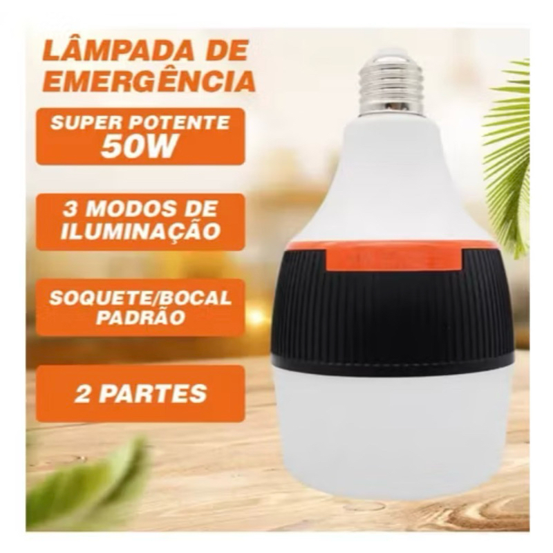 Lâmpada De Emergência 50w 6h Ligada Após Faltar Energia