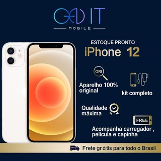 iPhone 12 64GB ou 128GB ou 256GB Vitrine Carregador