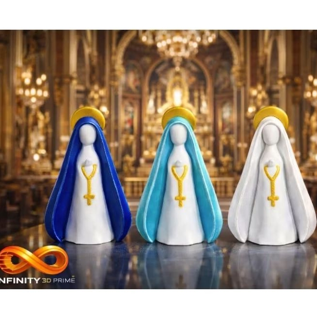 Nossa Senhora Aparecida Decorativa Premium 3D Imagem Religiosa Minimalista  Decoração Católica para Casa e Presente
