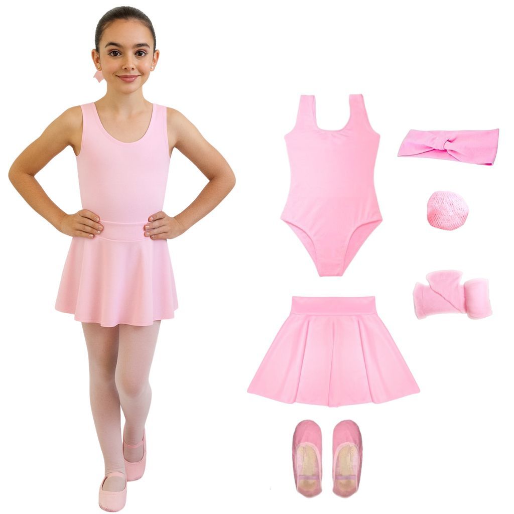 Kit Ballet 6 Itens Bailarina Collant Regata Ballet Infantil Menina LEIA A DESCRIÇÃO DO ANÚNCIO