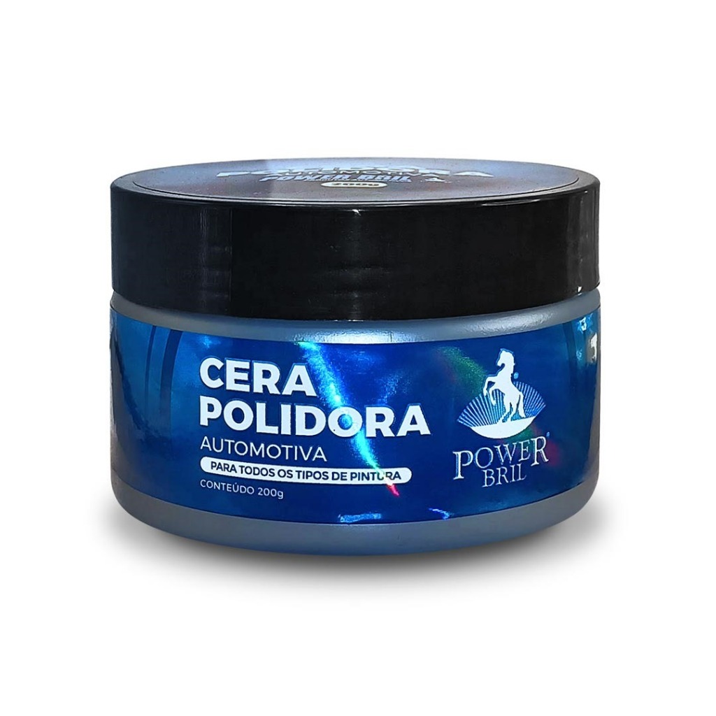 Cera Polidora Automotiva Cremosa Carnaúba Ultra Brilho Power Bril 200g