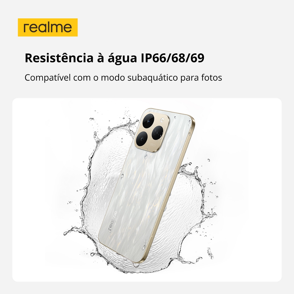 Celular realme 15T 5G Smartphone 8+256 2ANOS E IA GARANTIA Original Versão Global Bateria 6550mAh Câmera 50MP NFC 6.57" — imagem 2 de 2