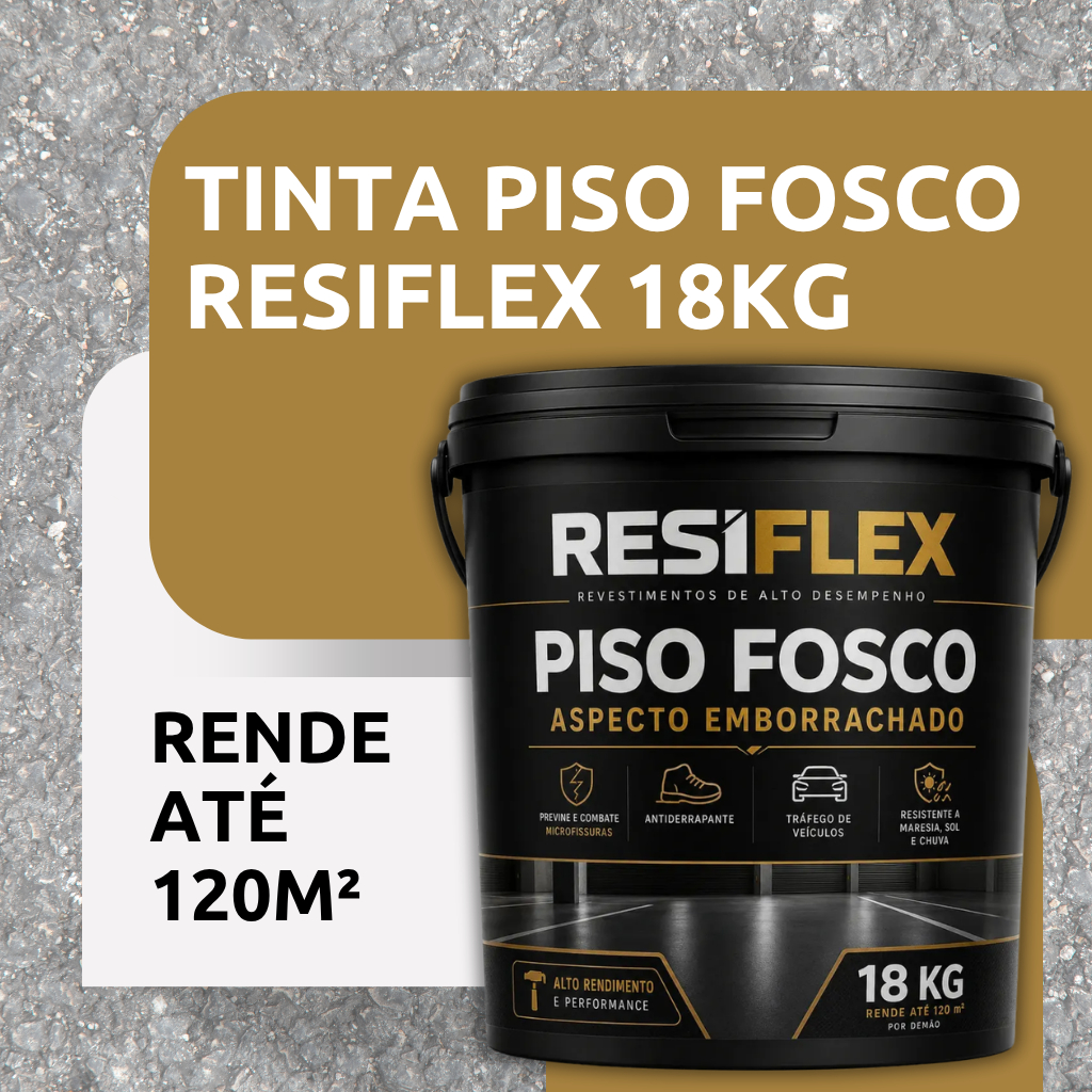 Tinta Piso Fosca Resiflex 18L Para Áreas Externas E Internas
