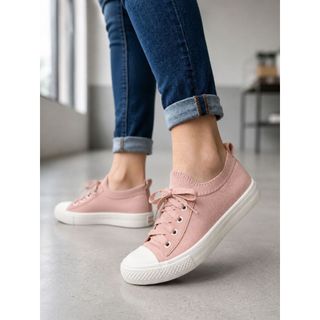 Tênis Meia Casual Feminino Confortável Leve Flexível Rose