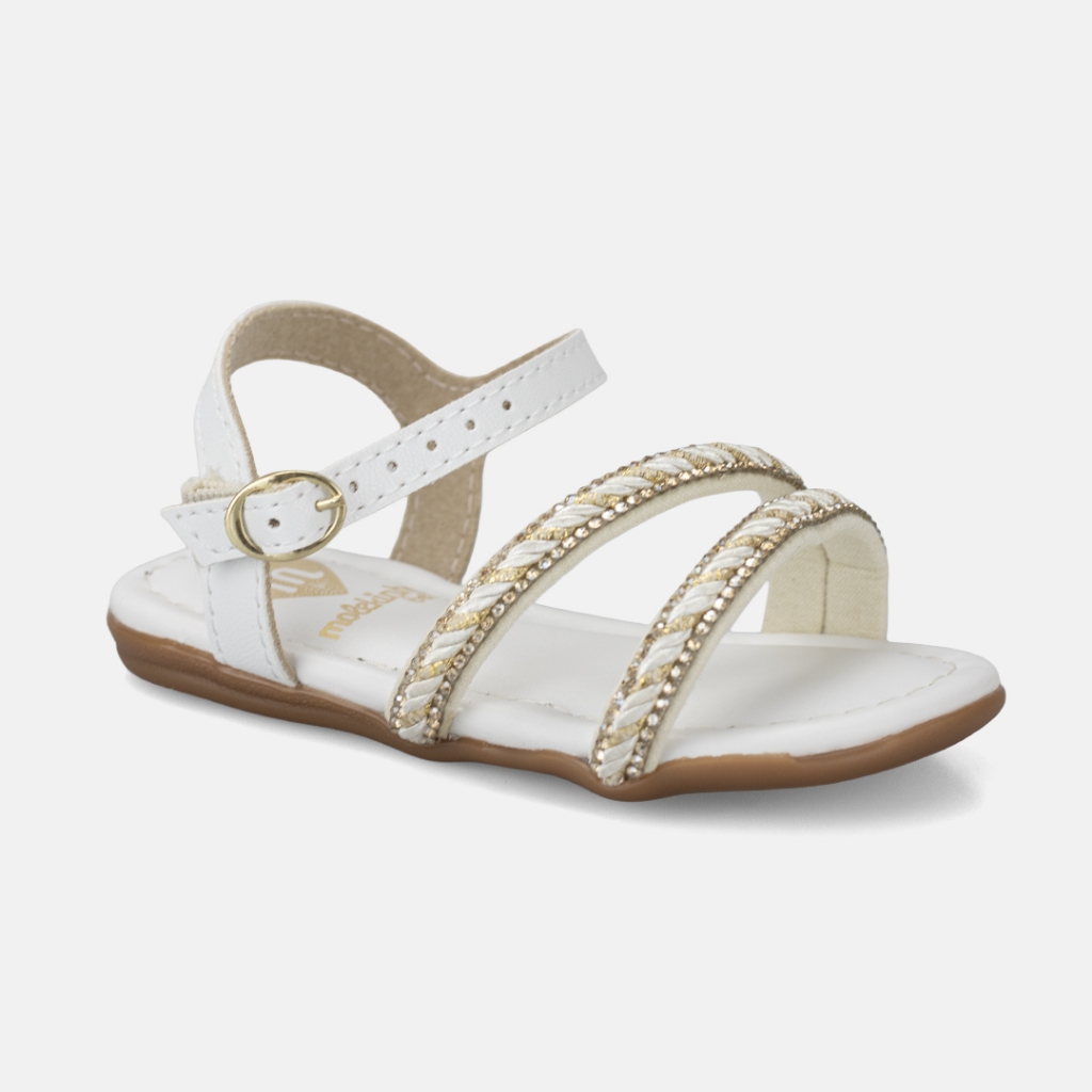 Sandalia Menina Molekinha 2114289 Com Strass Baby
