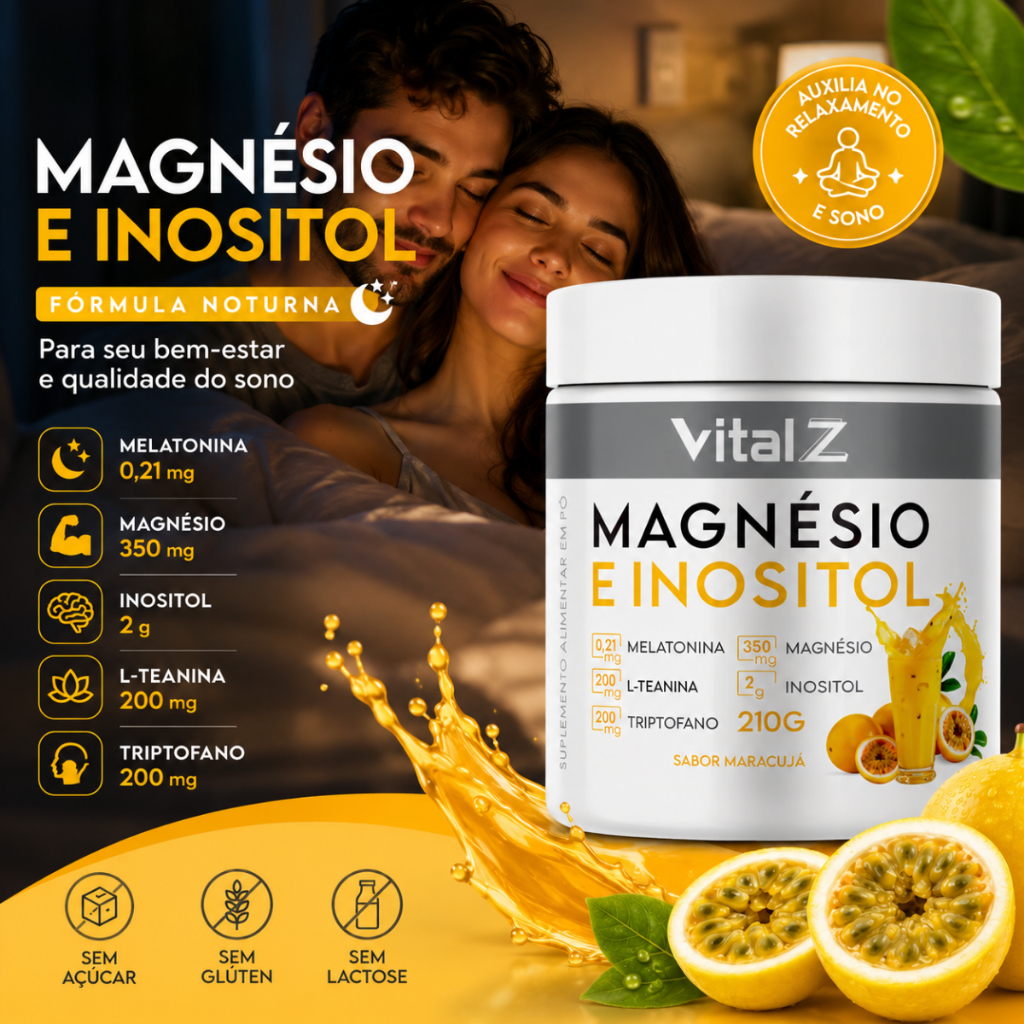 Magnésio Inositol Melatonina Triptofano Maracujá