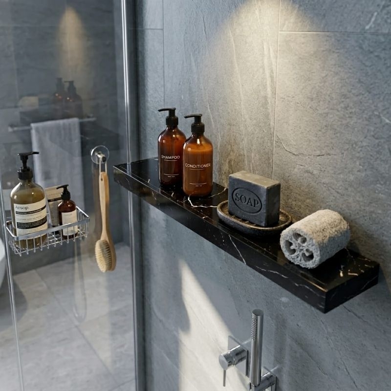 prateleira organizador de porcelanato slim 60x12cm emvio emediato