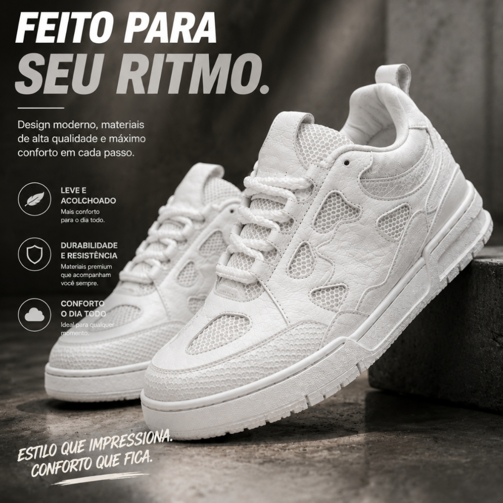 Tenis Streetwear Masculino Casual Moderno Com Pegada Urbana Para Looks Cheios De Atitude