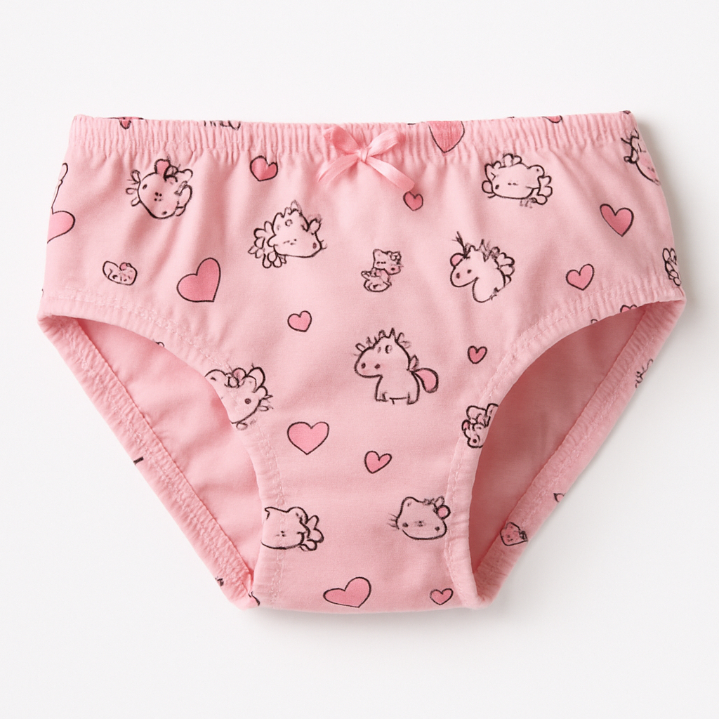 Kit Calcinhas Infantil Menina 100% Algodão Estampas Sortidas Forro Duplo