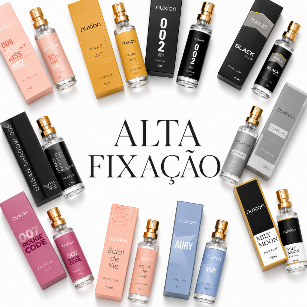 Perfumes Importados Mais vendidos Femininos Masculinos Revenda Nuxion 15ml