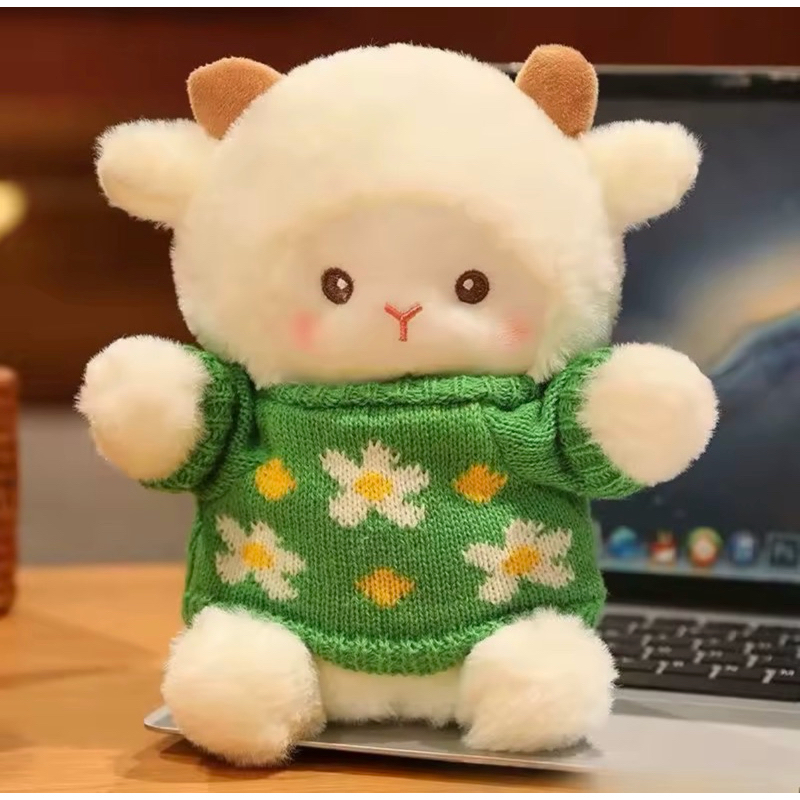 Ovelha de Pelúcia 22 cm Fofinha Dorminhoca Dormir Brinquedo Crianças Presente Namorados Presente Ursinho Pelucia Fofa