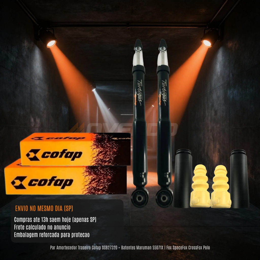 Kit Amortecedor Coifa Batente Traseiro Polo Fox Space Fox