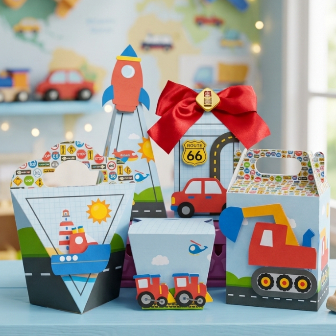 KIT FESTA TRANSPORTES 20/30/40/50 PÇS - PERSONALIZADOS - lembrancinha - aniversario -festa infantil