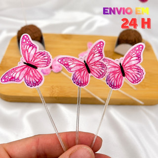 ENVIO RÁPIDO - Kit Topper docinho festa Borboleta/ Jardim/ Borboleta rosa/Lilás - tag docinho -topo docinho brigadeiro