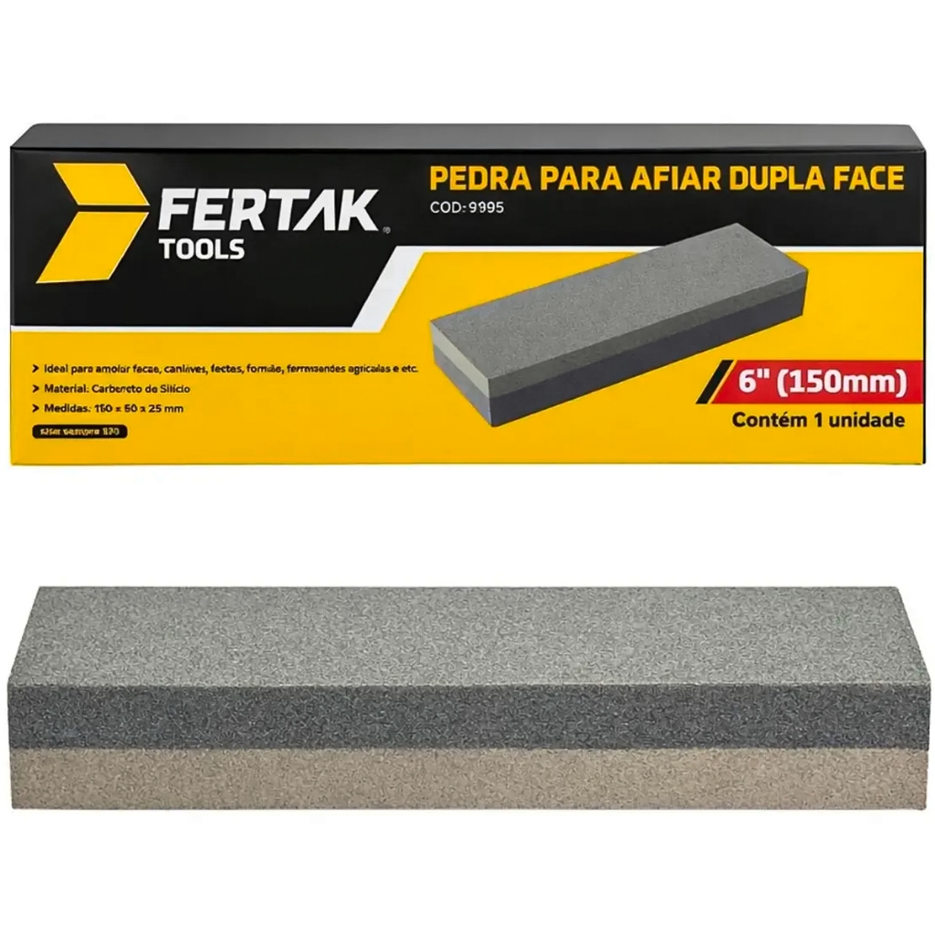 PEDRA PARA AFIAR RETANGULAR 6POL 15CM