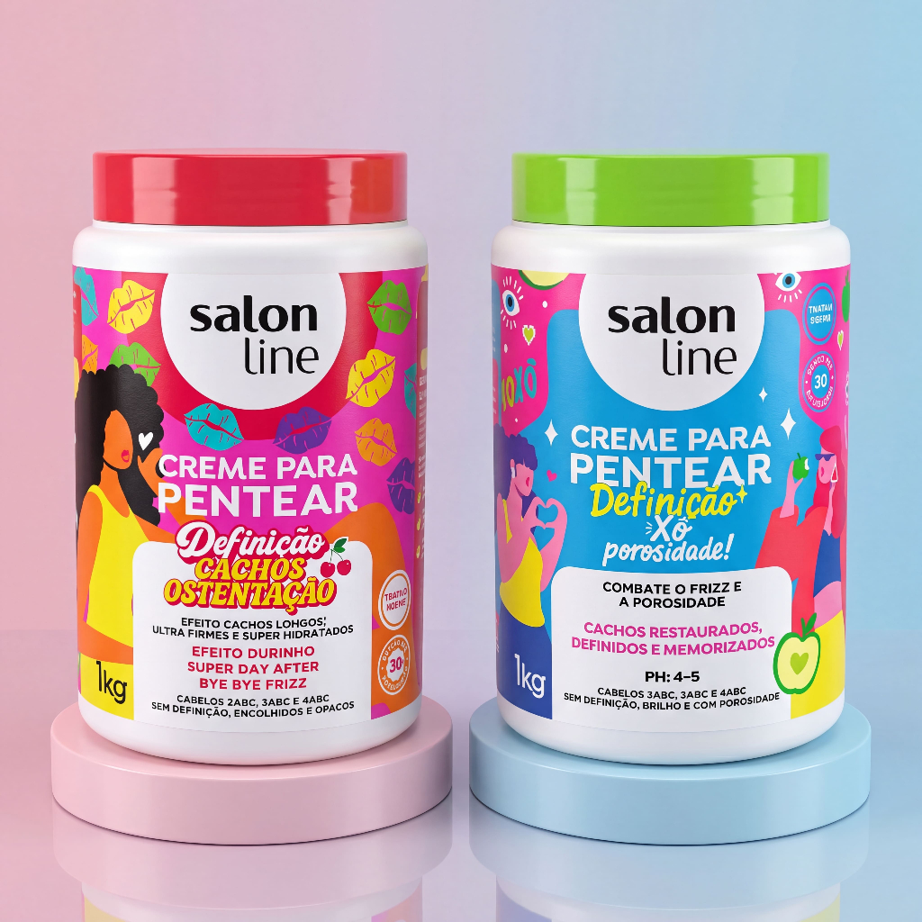 Kit 2 Cremes para Pentear Xô Porosidade & Selagem Máxima e Cachos Ostentação 1kg · foto 2