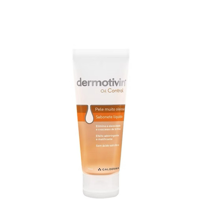 Dermotivin Oil Control Sabonete Líquido Facial Pele Muito Oleosa 70ml
