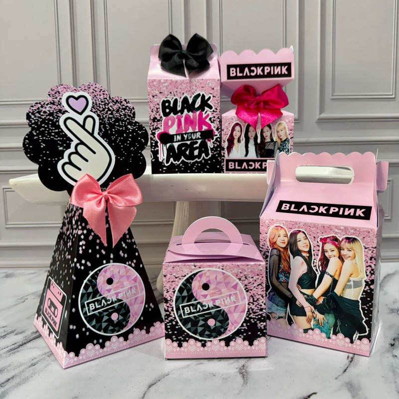 Kit Caixas Personalizadas Black Pink /festa/ aniversário/ mimo/ personalizados/ papelaria/lembrancinhas