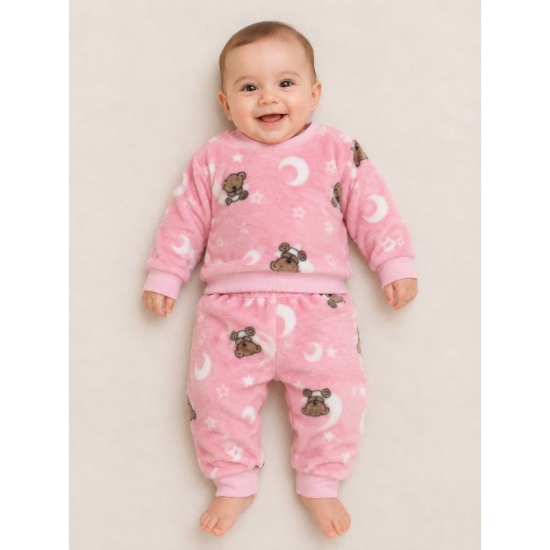 roupa de Bebê menina,pijama de frio,roupa infantil menina, conjunto bebe menina,conjunto plush menina,conjunto fleece