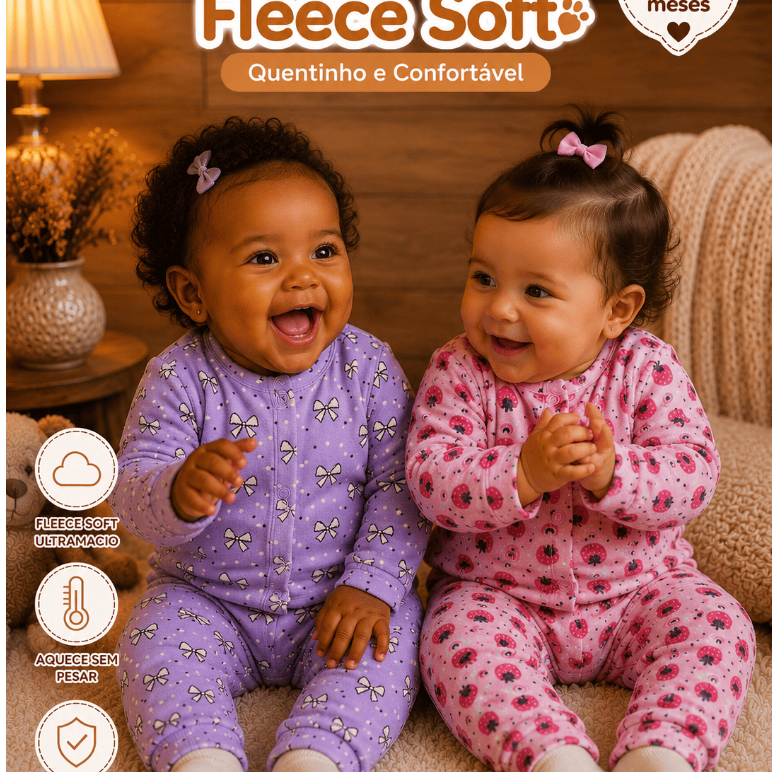 Kit 1 ou 2 Conjuntos Soft Fleece - Bem quentinho e confortavel - Conjunto de Fleece - Feminino