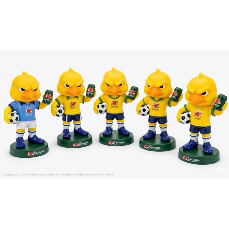 *Coleção Limitada* Boneco Canarinho Futebol Seleção Brasileira Guaraná Antarctica Miniatura Colecionável