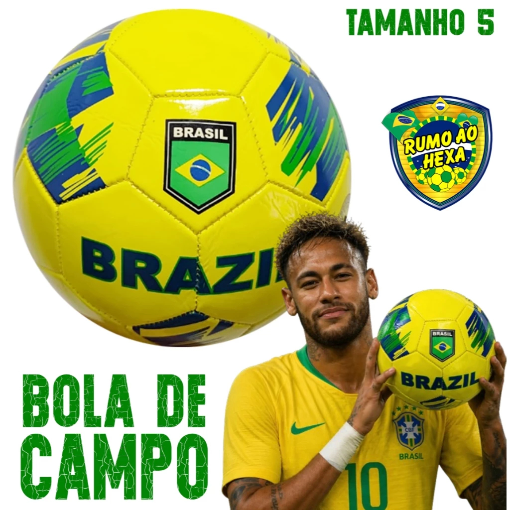 ⚽ Bola De Futebol Brasil Amarela Oficial, Copa do Mundo 2026 para Campo ,Quadra, Terra Promoção Top.