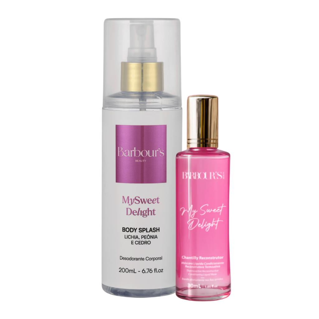 Kit Máscara Líquida e Body Splash My Sweet Delight Barbour's