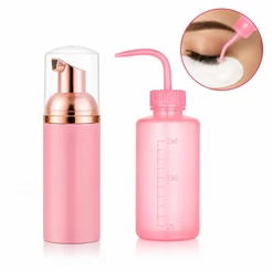 Kit Limpeza de Cílios Pisseta Dosadora Frasco Pump Espumador