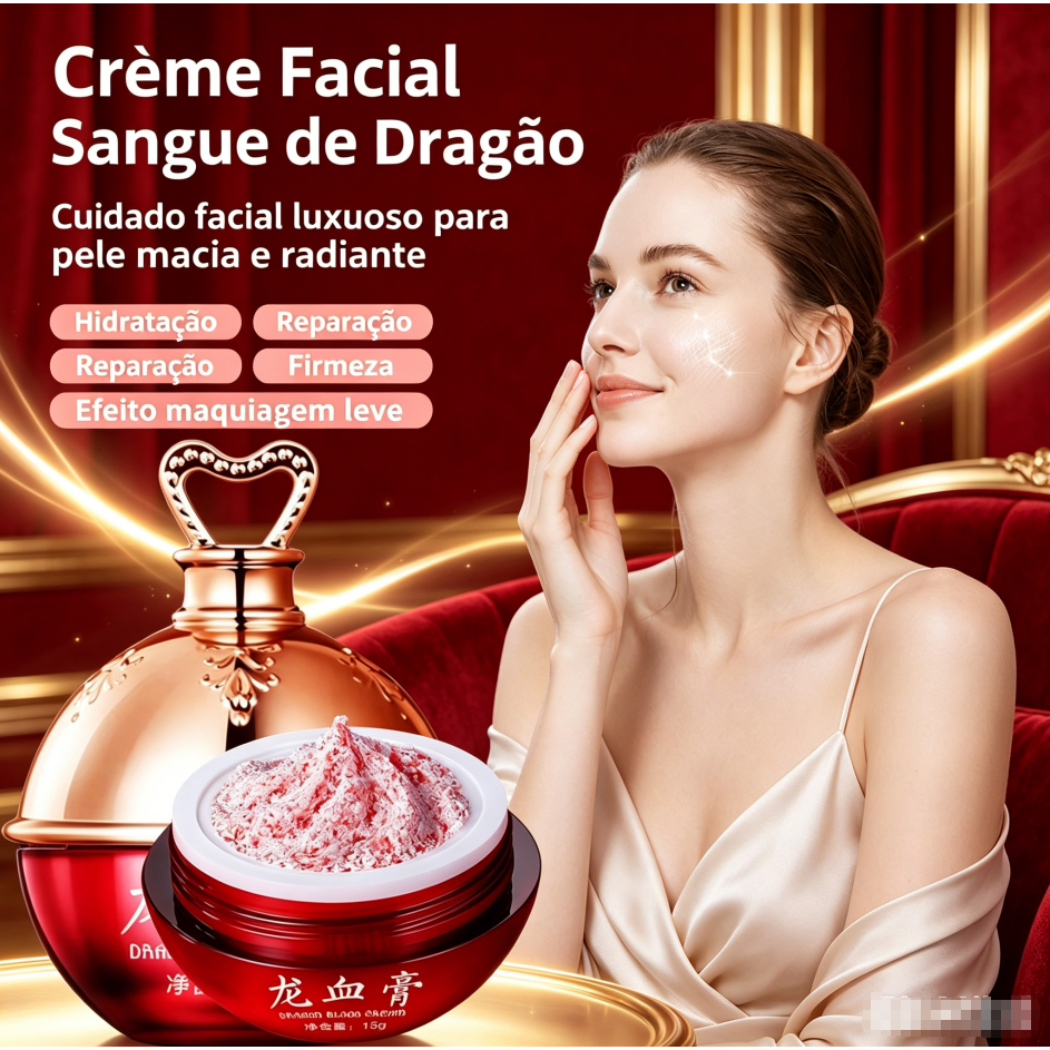 Creme Retinol Sangue de Dragão Anti Rugas Clareador Facial Reduz Poros Hidratante