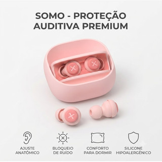 Protetores Auriculares de Silicone Rosa - Redução de Ruído, Conforto e Reutilizáveis