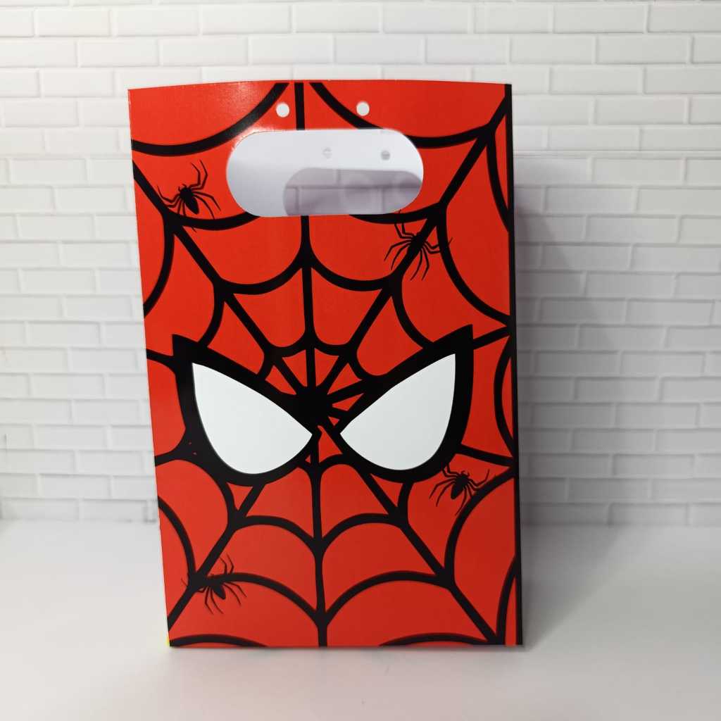Sacolinha HOMEM ARANHA lembrancinha de festa personalizada PEGUE E MONTE - sacolinha surpresa